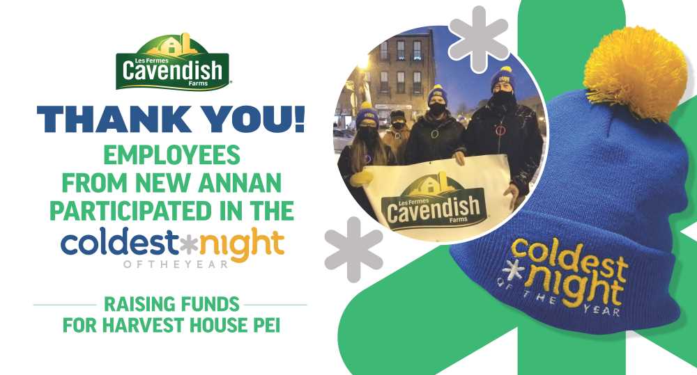 Cavendish Farms employees participate in the Coldest Night of the Year 2021 National Walk