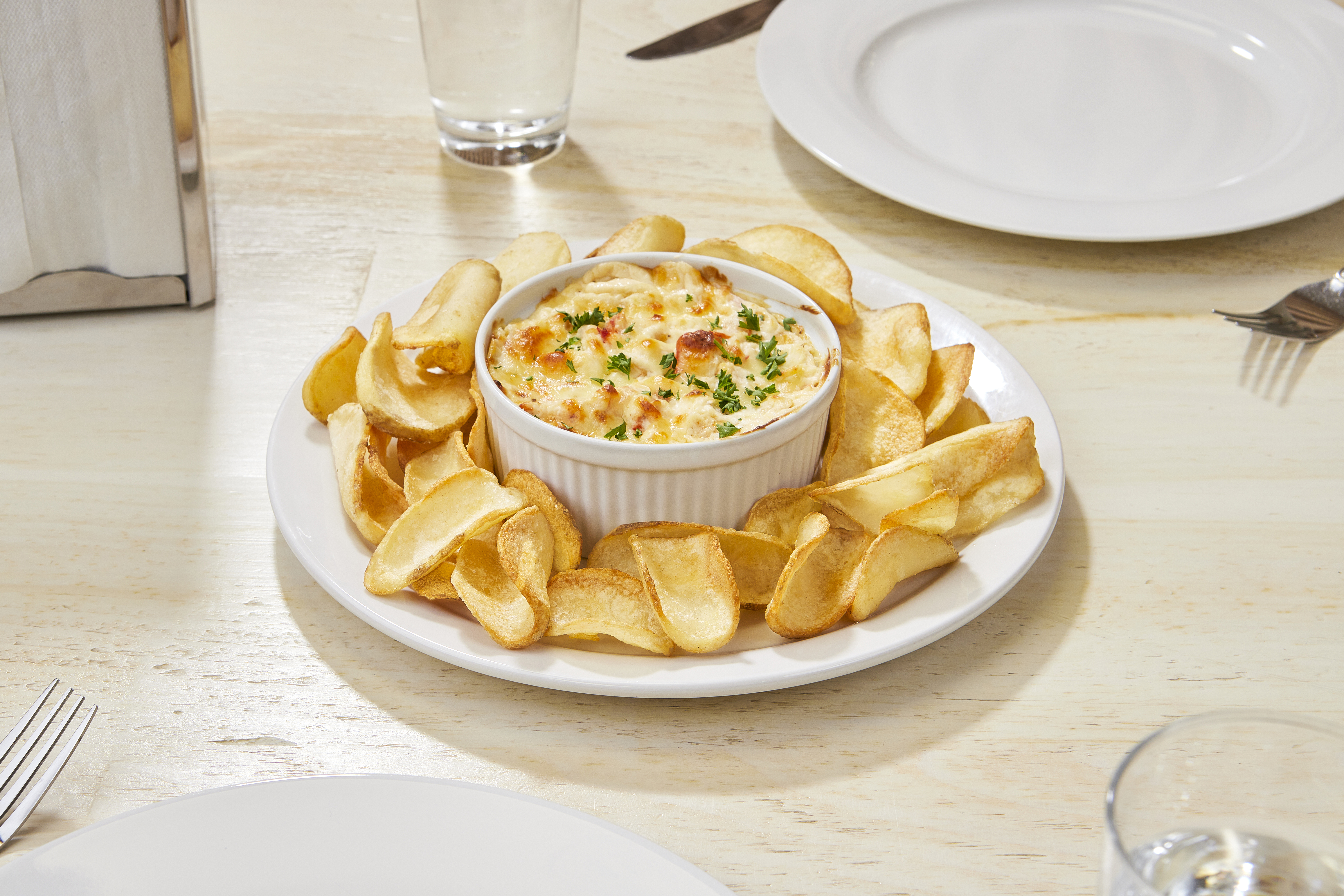 Molten Lobster Dip with Potato Scoops