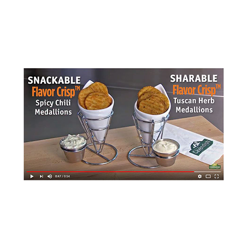 Introducing FlavorCrisp Crinkle Cut Medallions