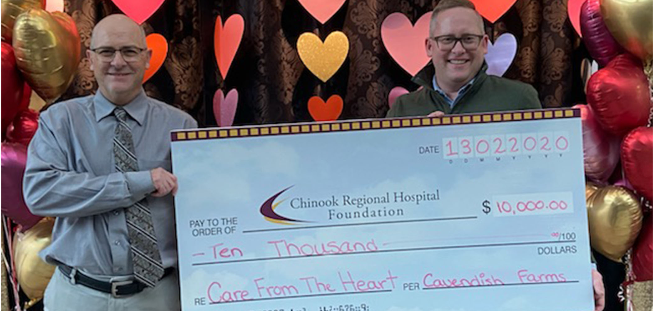 Cavendish Farms contributes $10,000 in support of the expansion of the Chinook Regional Hospital in Lethbridge, Alberta
